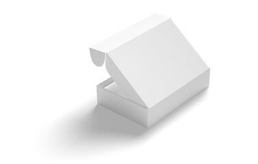 empty white Paper mailing box Cardboard box isolated on white background 
