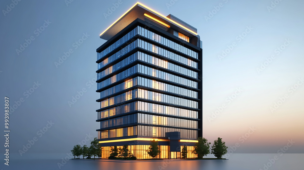 Poster a photorealistic image of a building that doesnt exist, defying the laws of physics.