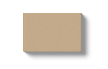 empty Brown Paper mailing box Cardboard box isolated on white background 