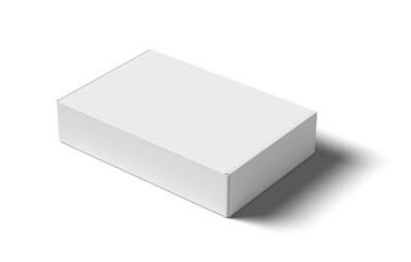 empty white Paper mailing box Cardboard box isolated on white background 
