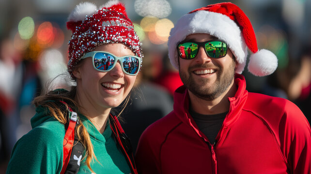 A 5K run or walk held on the morning of New Year’s Day to raise money for a charitable cause. Participants can dress in festive gear, and the event finishes. Ai generated