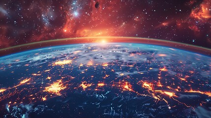 Astronaut look on earth. Cosmonaut floating in air in weightlessness on spaceship and looking outside. Universe explorer and adventure, snugly vector scene