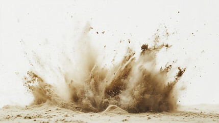 Flying sand on a transparent background
