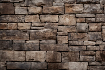 Obraz premium Processed collage of old medieval stone wall texture in daylight. Background for banner