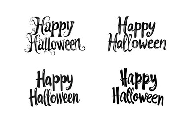 Fototapeta premium Set of halloween text 