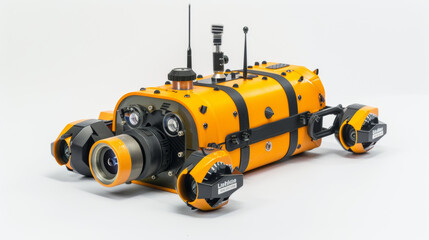 Fototapeta premium ROVs (Remotely Operated Vehicles) for underwater observation and sampling isolated on white background