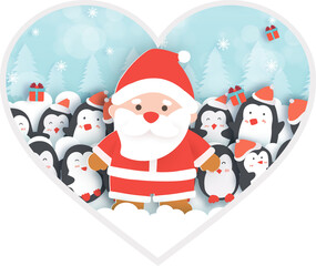 cristmas day in paper cut style .