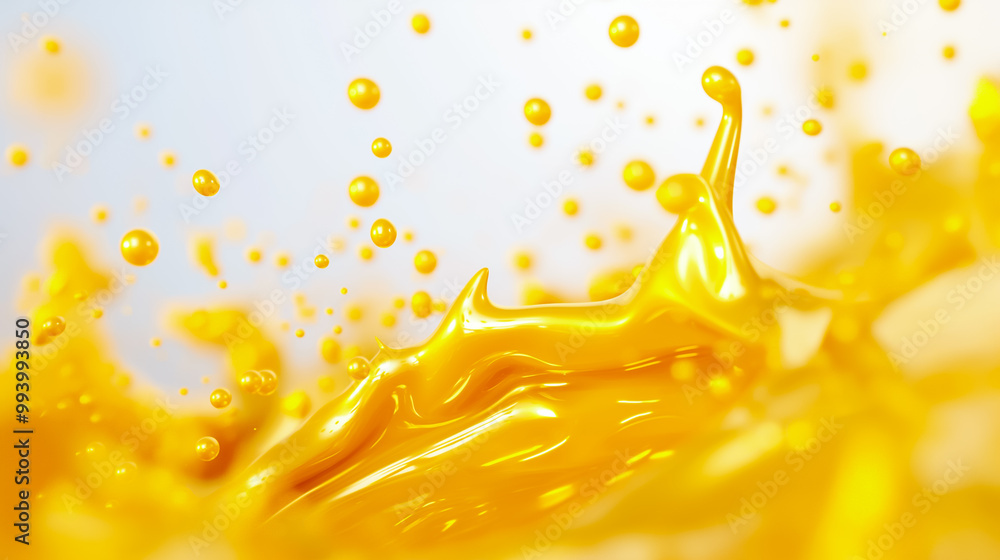 Poster this vibrant background showcases dynamic yellow paint splashes, creating an energizing atmosphere p