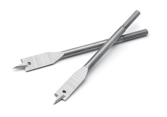 Two wood spade drill flat bits