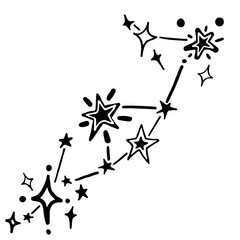 black and white stars