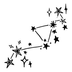 black and white stars