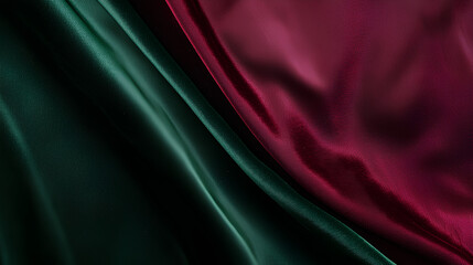 Obraz premium Piece of fabric with a green and red stripe