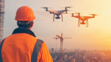 Engineers overseeing the assembly of a modern steel suspension bridge, drones scanning the site for precision, Modern Engineering, 3D Art