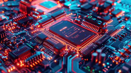 Obraz premium A company developing hardware for IoT devices, focusing on real-time data processing and secure connectivity.