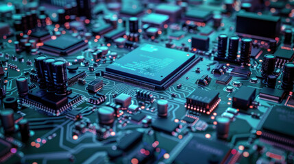Fototapeta premium A company developing hardware for IoT devices, focusing on real-time data processing and secure connectivity.