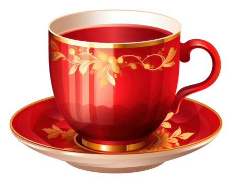 PNG Red christmas cup saucer coffee drink.