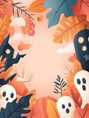 Spooky Business Sale Halloween-Themed Seasonal Promotion Flat Design with Copy Space