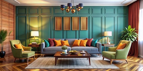 Fototapeta premium Creative Wall Paneling Ideas to Enhance Sophistication and Style in Your Living Room Decor