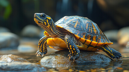 Obraz premium turtle on the rocks