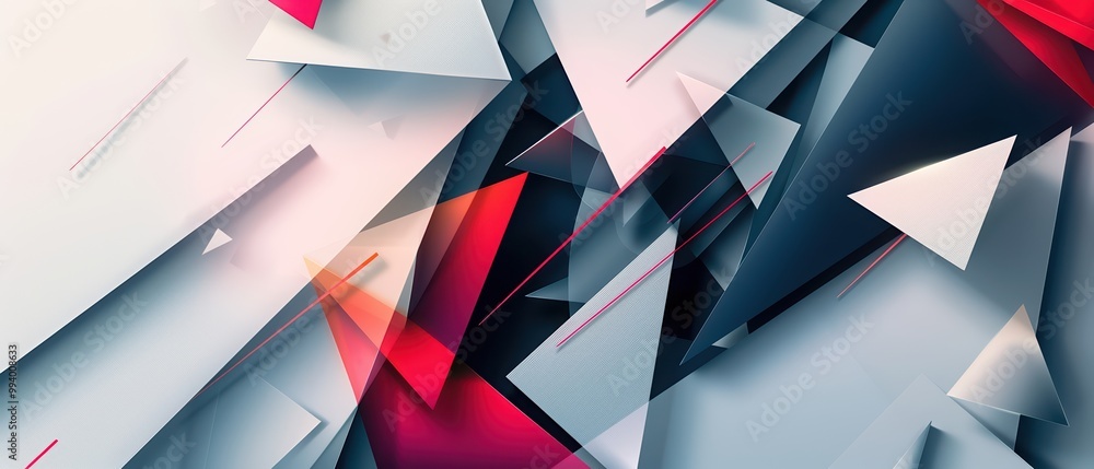 Poster abstract geometric design featuring sharp shapes and vibrant colors, ideal for modern art projects a