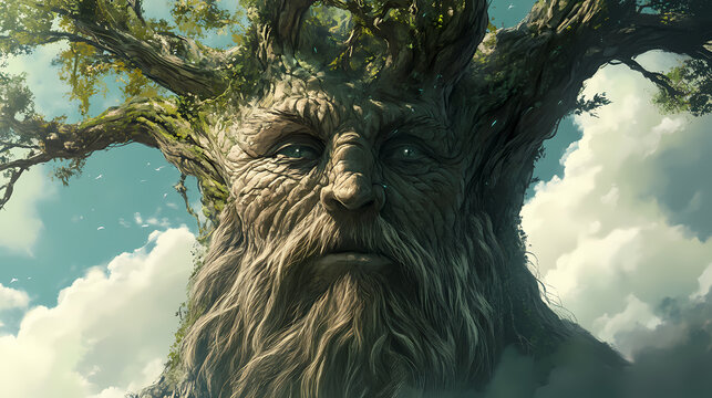 Treebeard, ai. Tree Ent. Illustration