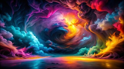 Fototapeta premium Dark and Sinister Villainous Background with Swirling Shadows and Ominous Hues for Creative Projects