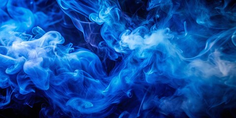 Fototapeta premium Dark Blue Smoke Background for Abstract Designs, Textures, and Atmospheric Effects in Visuals