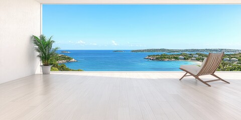 Modern Beachfront Terrace with Ocean View