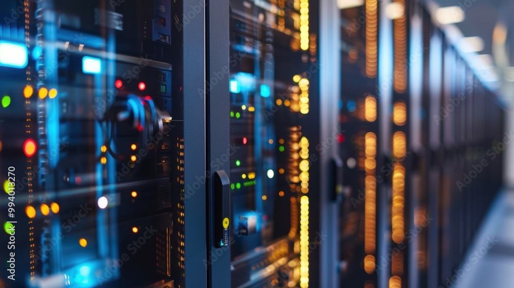 Poster energy efficient data center with advanced cooling solutions and optimized hardware design