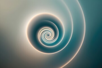 Serene Toned Hazy Gradient Spiral Shape for Contemporary Digital Media