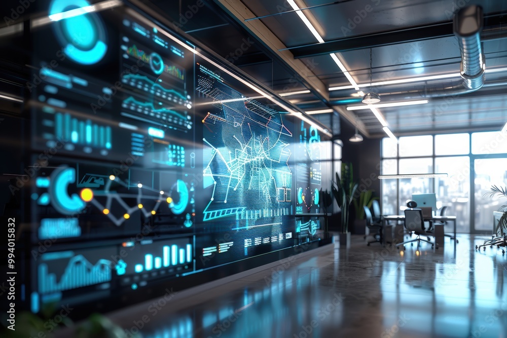 Poster smart office building with automated systems: real-time energy management for a high-tech future