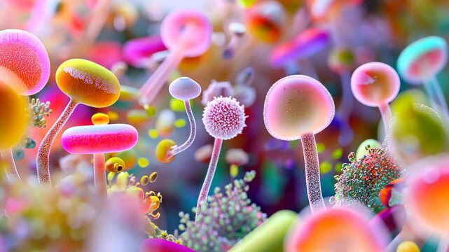 Psychedelic Fungus Forest 3D Animation