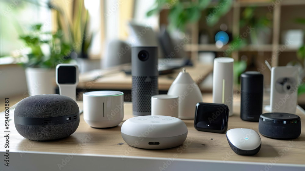 Wall mural a comparison of smart home hardware solutions, highlighting compatibility with iot devices and ai-po