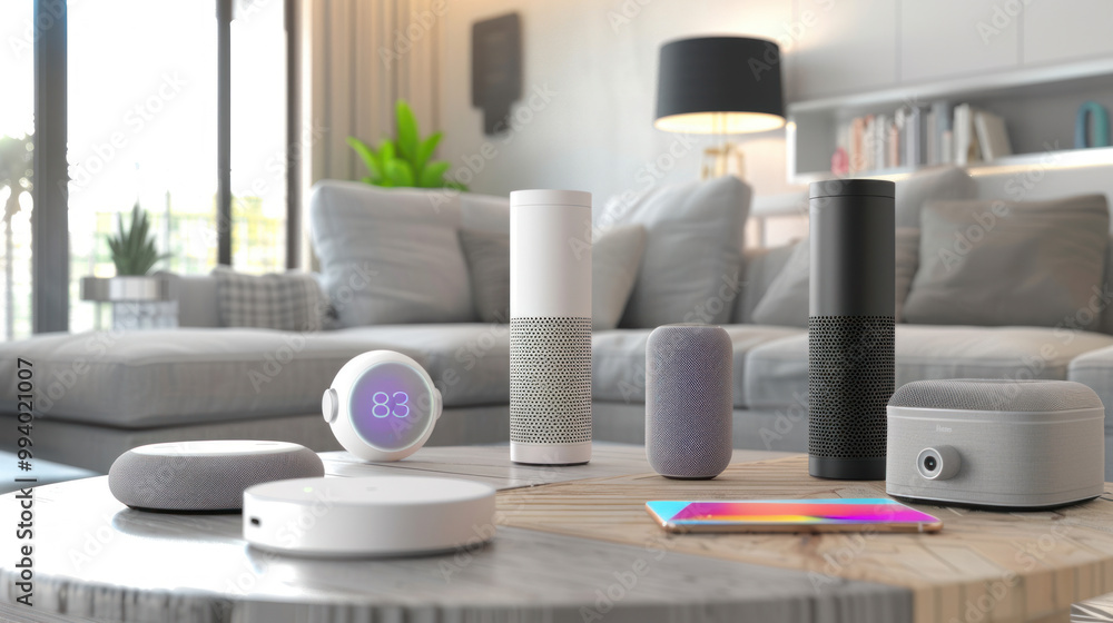 Wall mural a comparison of smart home hardware solutions, highlighting compatibility with iot devices and ai-po