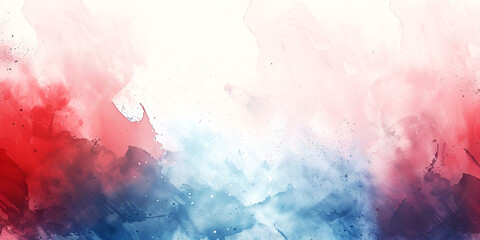 Fototapeta premium Red and Blue Watercolor Background 