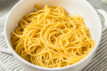 Homemade Cooked Italian Spaghetti Pasta