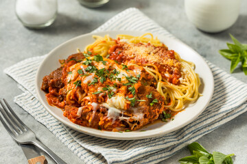 Italian Homemade Eggplant Parmesan Pasta