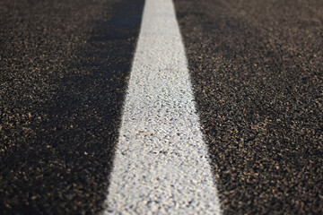 Obraz premium Road markings. Dividing strip on asphalt