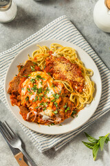 Italian Homemade Eggplant Parmesan Pasta