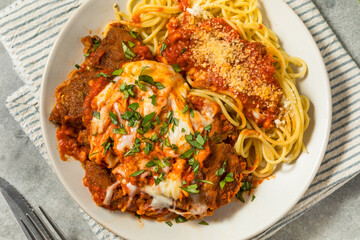 Italian Homemade Eggplant Parmesan Pasta