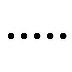 5 Black dots arranged differently. vector black dots
