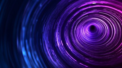 Obraz premium Abstract swirling tunnel in vibrant purple and blue hues.