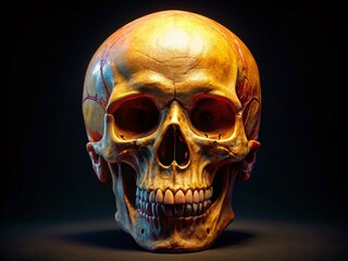 Obraz premium Detailed Human Skull Images for Educational and Artistic Use in Anatomy, Medicine, and Science