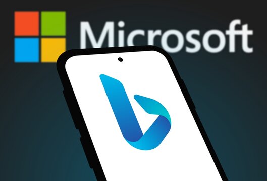 Chittagong, Bangladesh- 25 September 2024: Microsoft Bing Logo is displayed on smartphone.