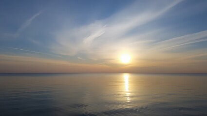 Obraz premium Calm Sea at Sunset