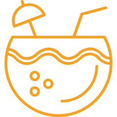 Coconut Drink Vector Icon