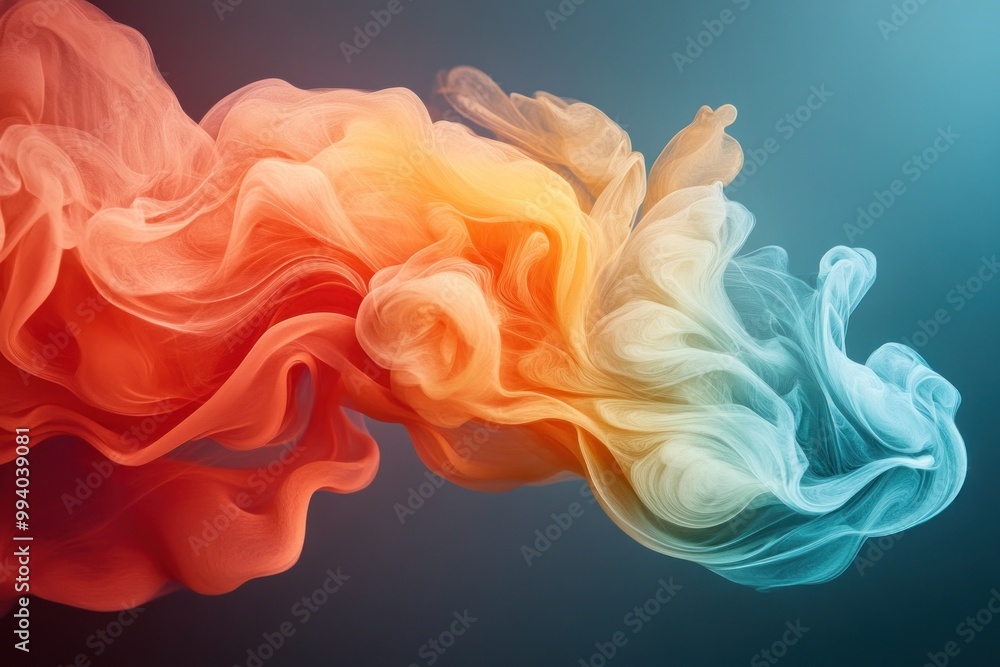 Poster vibrant swirls of color flow together, showcasing dynamic movement and artistic expression