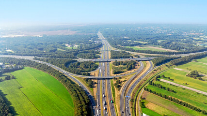 Aerial from Eemnes junction in the Netherlands