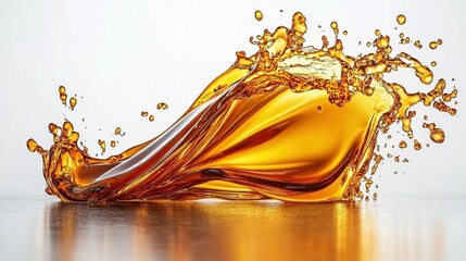 Oil splash, on white background 