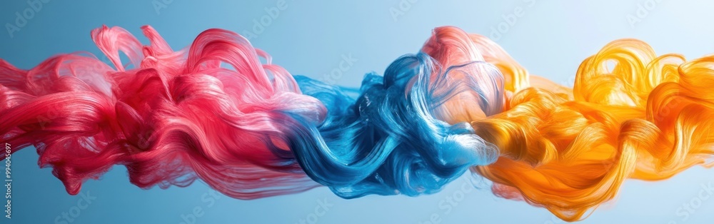 Poster Bright colors blend seamlessly, creating a captivating abstract design that flows effortlessly